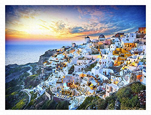 Pintoo - H2073 - Beautiful Sunset of Greece - 1200 Piece Plastic Puzzle