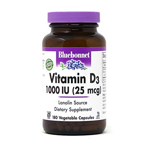 BlueBonnet Vitamin D3 1000 IU Vegetable Capsules  180 Count
