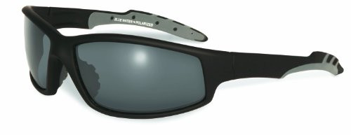 BluWater Daytona 6 Series Polarized Sunglasses  Smoke Lens  Matte Black Frame