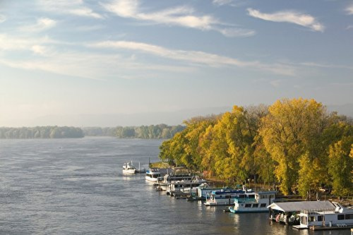 Posterazzi Boats anchored at a port Mississippi River Valley La Crosse Wisconsin USA Poster Print  -27 x 9-