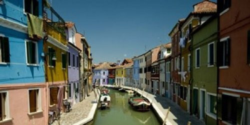 Boats in a canal Grand Canal Burano Venice Italy Poster Print -12 x 6- Boats in a canal Grand Canal Burano Venice Italy Poster Print -12 x 6-