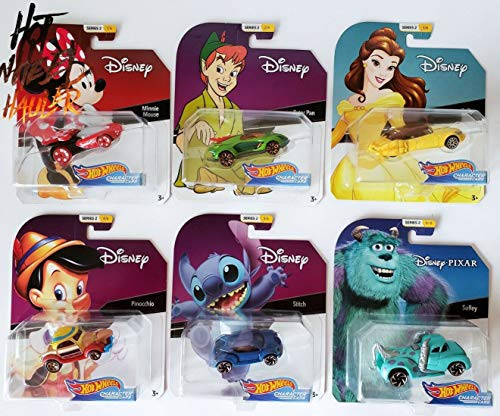 'Hot Wheels' 2019 Disney Pixar Series 2 Character Cars Complete Set of 6, New