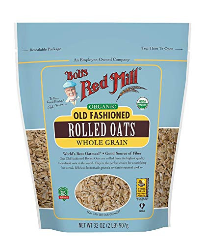 Bobs Red Mill Organic Old Fashioned Rolled Oats -32 OZ - Pack - 4 -