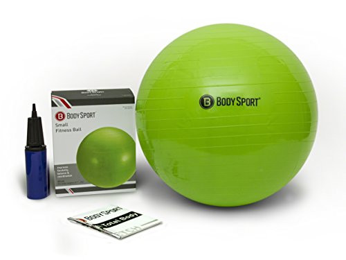 Body Sport Exercise Ball with Pump for Home  Gym  Balance  Stability  Pilates  Core Strength  Stretching  Yoga  Fitness Facilities  Desk Chairs  Gree
