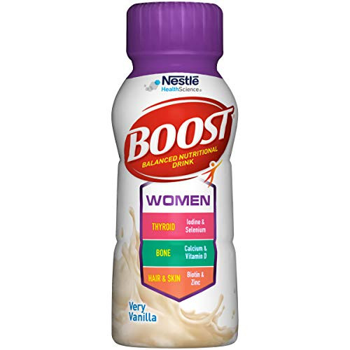 BOOST Women Balanced Nutritional Drink  Very Vanilla  -Packaging May Vary-  8 Fl Oz -Pack of 24-