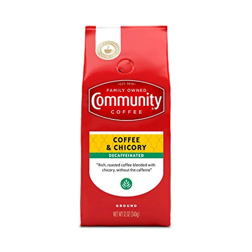 Community Coffee Coffee and Chicory Medium-Dark Roast Decaf Ground Coffee 12 Ounce Bag Community Coffee Coffee and Chicory Medium-Dark Roast Decaf Ground Coffee 12 Ounce Bag