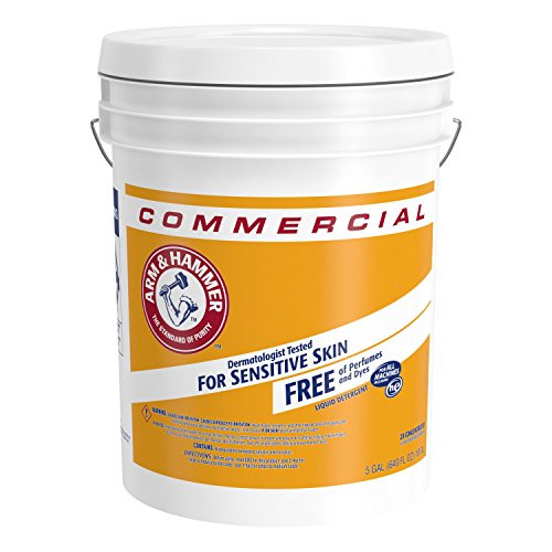 Arm & Hammer 33200-00008 Laundry Detergent Perfume/Dye Free, Liquid, 5 gal, 640 fl. oz.