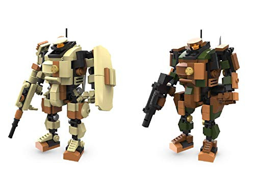 Cool Beans Boutique Set of 2 Kits - Mecha Frame 5010 Ranger and 5011 Sergeant Robot Building Bricks Set