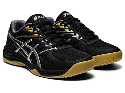 ASICS Kids Upcourt 4 GS Volleyball Shoes  5M  Black-Pure Silver