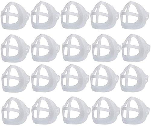 20PCS 3D mask Bracket Face Inner Support Frame for Comfortable Wearing Washable and Reusable Translucent Internal Support Frame Bracket