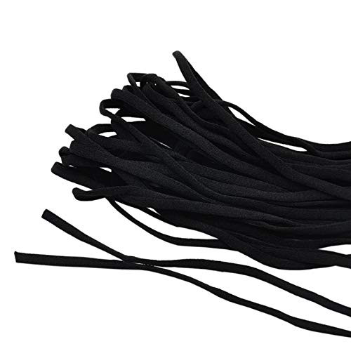 10 Yards Length 1-8 Width Braided Black Elastic Cord Elastic Band Elastic Rope Bungee Heavy Stretch Knit Elastic Spool for Sewing Crafts