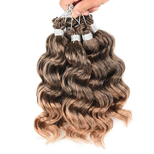 7 Packs Ocean Wave Synthetic Crochet Hair Pre Looped Curly  9 Inch Ocean Wave Braids Deep Wave Crochet Hair Short Wavy Ocean Wave Synthetic Hair Exten