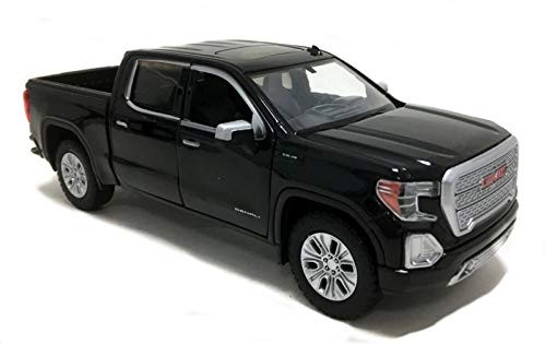 Motormax 2019 GMC Sierra 1500 Denali Crew Cab Pickup Truck Black 1-24-1-27 Diecast Model Car 79362