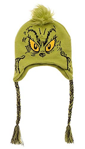 Bioworld Dr- Seuss The Grinch Who Stole Christmas Peruvian Laplander Hat Character Green One Size