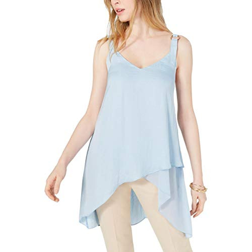 Vince Camuto Womens Hi-Low V-Neck Camisole Top Blue XL