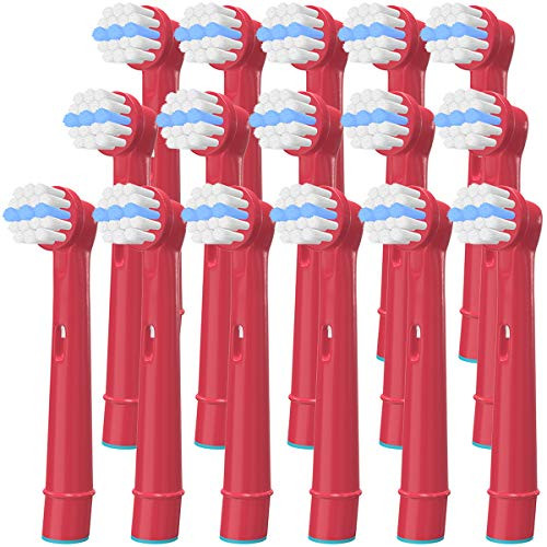 VINFANY 16PCS Kids Toothbrush Heads for Oral B Children Replacement Brush Heads for Braun Electric Rechargeable Toothbrush Compatible with Sensitive VINFANY 16PCS Kids Toothbrush Heads for Oral B Children Replacement Brush Heads for Braun Electric Rechargeable Toothbrush Compatible with Sensitive