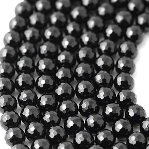 -ABCgems- Brazilian Blackest-Black Onyx -Gorgeous Luster- Mohs Hardness 7- 8mm Faceted Round Natural Semi-Precious Gemstone Healing Energy Beads -ABCgems- Brazilian Blackest-Black Onyx -Gorgeous Luster- Mohs Hardness 7- 8mm Faceted Round Natural Semi-Precious Gemstone Healing Energy Beads
