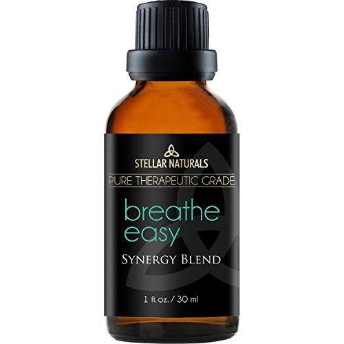 Breathe Easy Essential Oil Blend - Pure Therapeutic Grade for Respiratory Allergy  Sinus Relief  Cold  Headache  Congestion - 100 Natural - 1oz-30ml