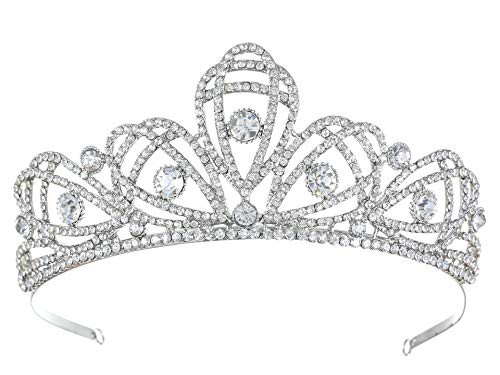 SAMKY Bridal Pageant Rhinestone Crystal Wedding Prom Tiara Crown T986