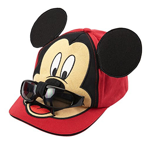 Disney Mickey Mouse Boys Baseball Cap with Removable Sunglasses -2013- Red