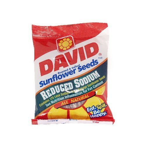 David Sunflower Jumbo Seeds Reduced Sodium 5-25 Ounce -Pack of 6-