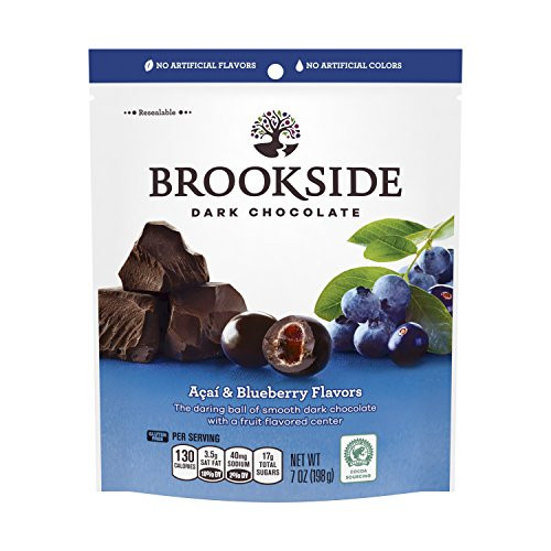 Brookside Dark Chocolate Candy Acai and Blueberry Flavors 7 Ounce -Pack of 4- Brookside Dark Chocolate Candy Acai and Blueberry Flavors 7 Ounce -Pack of 4-