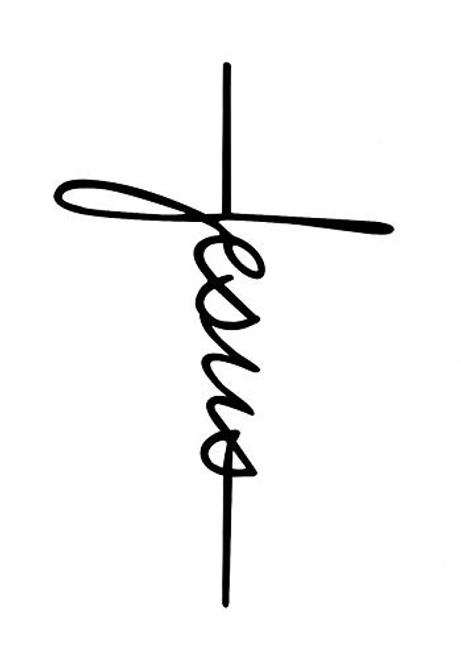 Creative Concepts Ideas Jesus Name Cross CCI Decal Vinyl Sticker-Cars Trucks Vans Walls Laptop-Black-5-5 x 3-5 in-CCI2631 Creative Concepts Ideas Jesus Name Cross CCI Decal Vinyl Sticker-Cars Trucks Vans Walls Laptop-Black-5-5 x 3-5 in-CCI2631