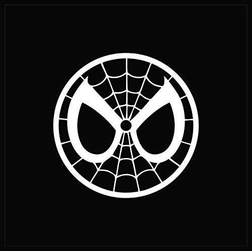 Spiderman Mask NOK Decal Vinyl Sticker-Cars Trucks Vans Walls Laptop-White-5-5 x 5-5 in-NOK022 Spiderman Mask NOK Decal Vinyl Sticker-Cars Trucks Vans Walls Laptop-White-5-5 x 5-5 in-NOK022