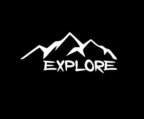Explore Mountains NOK Decal Vinyl Sticker -Cars Trucks Vans Walls Laptop-White-5-5 x 2-4 in-NOK074 Explore Mountains NOK Decal Vinyl Sticker -Cars Trucks Vans Walls Laptop-White-5-5 x 2-4 in-NOK074