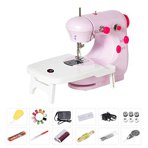 Bruvoalon Electric Sewing Machine  Portable Household Lightweight Sewing Machine for Beginner  Double Thread  Free Arm  Night Light  Foot Pedal  Adjus Bruvoalon Electric Sewing Machine  Portable Household Lightweight Sewing Machine for Beginner  Double Thread  Free Arm  Night Light  Foot Pedal  Adjus