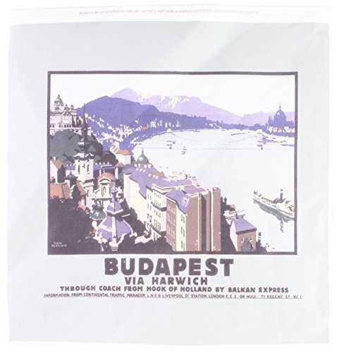 3dRose ht-171021-3 Budapest Via Harwish River Scene with Boats and The Bridge Iron on Heat Transfer  10 by 10  for White Material