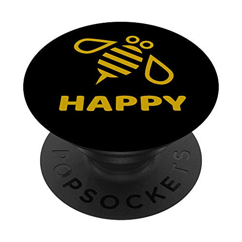 Bumble Bee Happy Gifts for Bee Honey Maker Beekeeping PopSockets Grip and Stand for Phones and Tablets