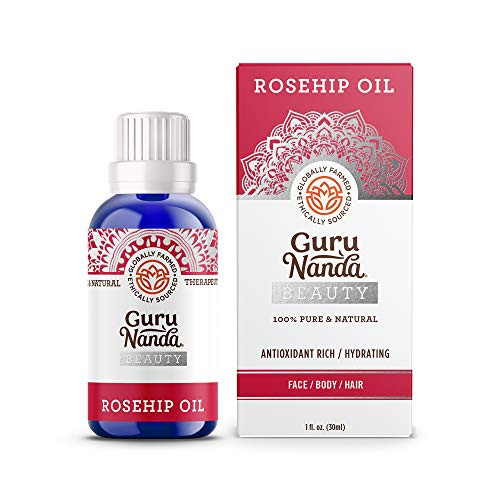 GuruNanda Beauty Oils - Pure and Natural Rose hip Oil For Skin - Face - Hair - Body -Rosehip Oil-