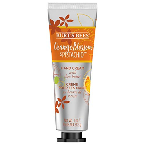 Burts Bees Hand Cream with Shea Butter  Orange Blossom and Pistachio - 1 Ounce Tube -Pack of 4-