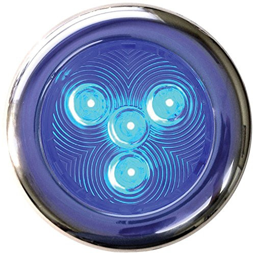 T-H Marine LED-51832-DP Stainless LED Puck Light - 4" Blue