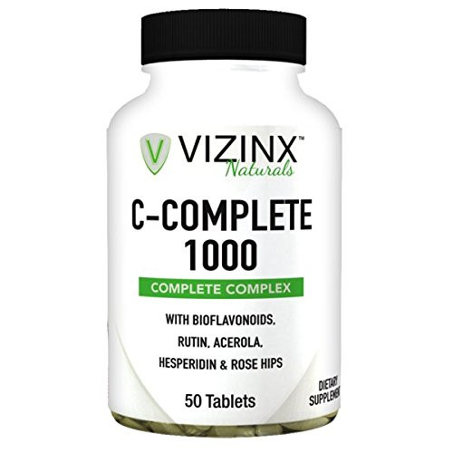 Vizinx C-Complete 1000 MG - Includes Quercetin  Rose Hips  Rutin  Acerola  Hesperidin with Citrus Bioflavonoids from Lemons  Oranges and Grapefruit  Pro