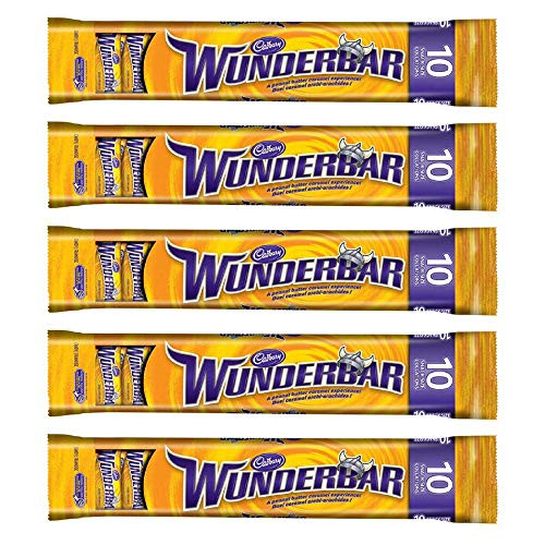 Cadbury Wunderbar Mini Chocolate Bars 10 Snack Size  115g-4oz  5-Pack -Imported from Canada-