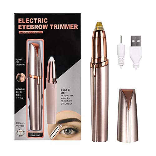 CALAILIS Rechargeable Eyebrow Trimmer Eyebrow Hair Shaper Face Lip Nose Hair Remover Eyebrow Razor Eyebrow Epilator with Light for Men Women CALAILIS Rechargeable Eyebrow Trimmer Eyebrow Hair Shaper Face Lip Nose Hair Remover Eyebrow Razor Eyebrow Epilator with Light for Men Women