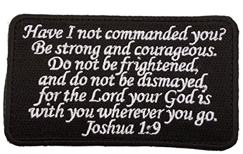 Patch Squad Mens Have I Not Commanded You Joshua 19 Patch-Red- -Black-