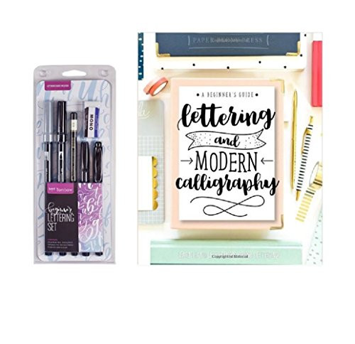 Lettering kit : Tombow Lettering Set Marker & Lettering and Modern Calligraphy: A Beginner's Guide: Learn Hand Lettering and Brush Lettering