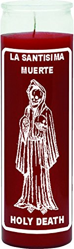 Indio 7 Day Glass Candle Santisima Muerte-Holy Death - Red
