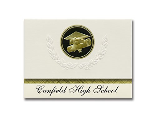 Signature Announcements Canfield High School -Canfield OH- Graduation Announcements Presidential style Basic package of 25 Cap and Diploma Seal- Blac Signature Announcements Canfield High School -Canfield OH- Graduation Announcements Presidential style Basic package of 25 Cap and Diploma Seal- Blac