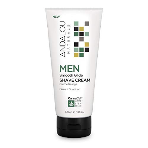 Andalou Naturals CannaCell MEN Smooth Glide Shave Cream 6 fl oz