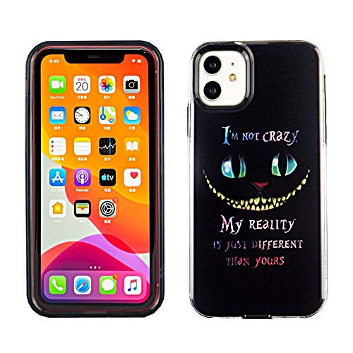 iPhone 11 6-1 Inch Dual Slim Case CASEVEREST 3D Print Cover iPhone 11 Cheshire Cat Quotes Alice in Wonderland
