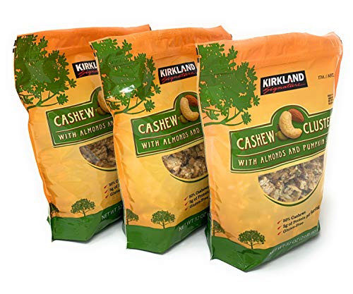 Cashew Clusters with Almonds and Pumpkin Seeds 2 Pound Bag 3 Pack