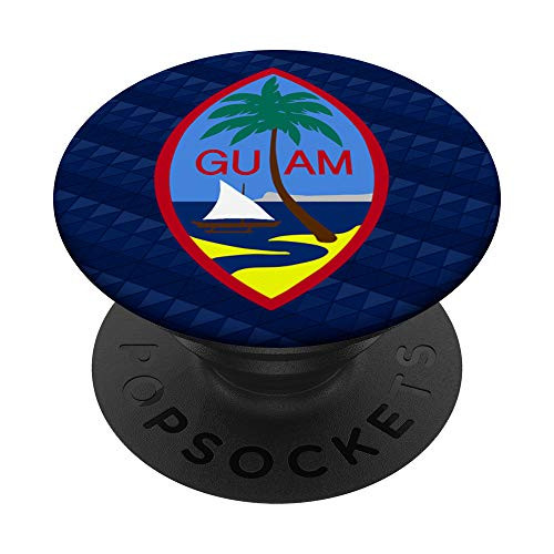Guam Flag Seal - Guamanian Pride Liberation PopSockets PopGrip Swappable Grip for Phones and Tablets