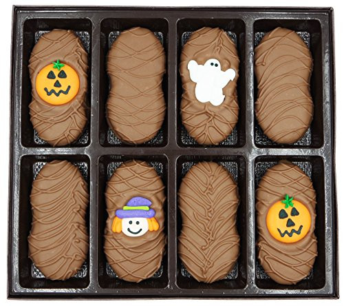 Philadelphia Candies Milk Chocolate Covered Nutter Butter Cookies  Halloween Assortment -Cute Witch  Ghost  Pumpkin- Net Wt 8 oz