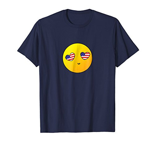 US Flag Fourth of July Patriot Emoji T-Shirt 4th of July 4 US Flag Fourth of July Patriot Emoji T-Shirt 4th of July 4