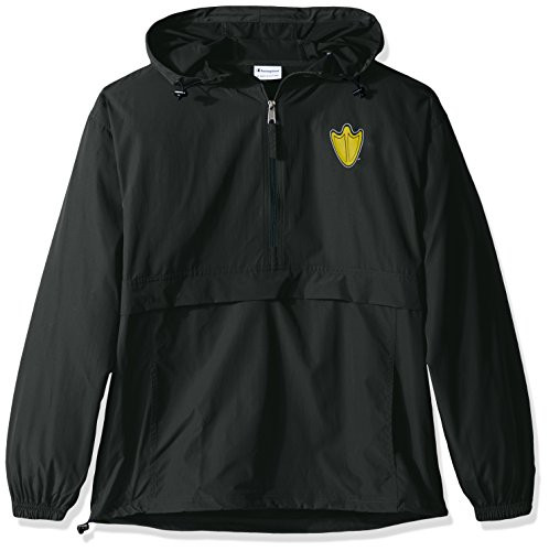 Champion NCAA Mens Half Zip Front Pocket Packable Jacket Oregon Ducks Large