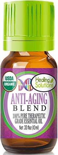 Organic Anti-Aging Blend Essential Oil -100 Pure - USDA Certified Organic- Best Therapeutic Grade Essential Oil - 10ml